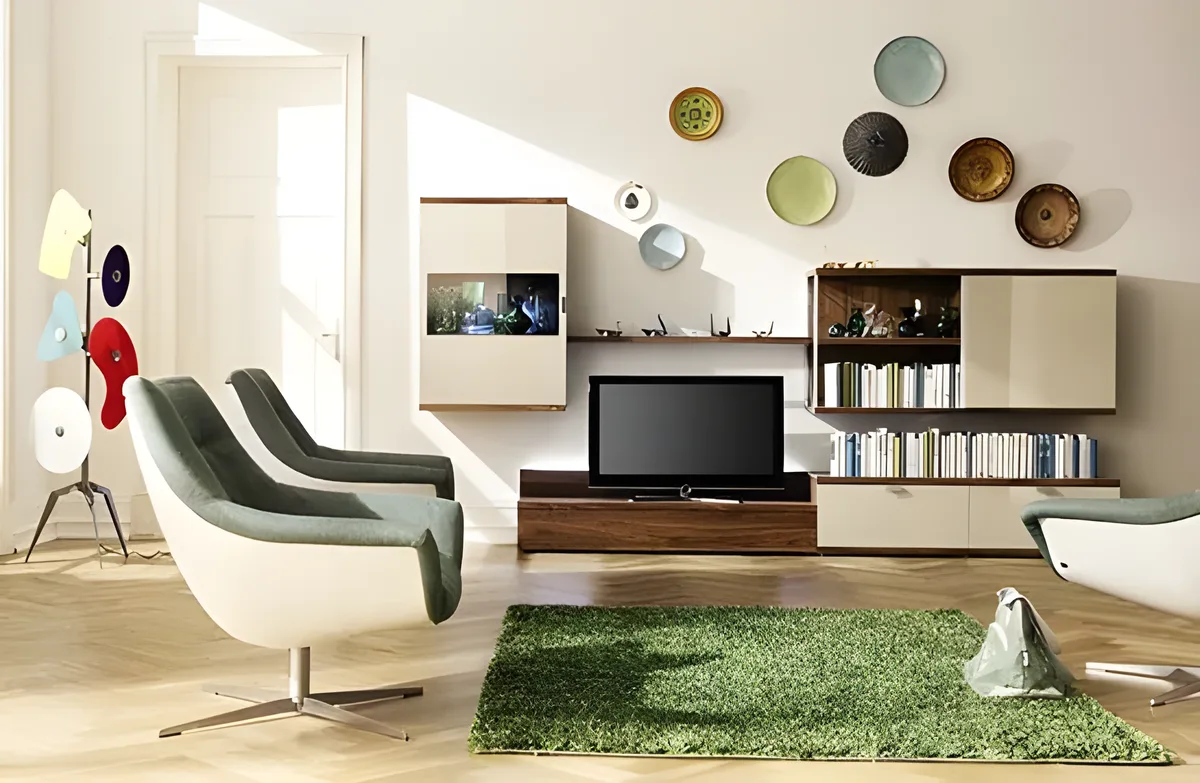 Minimalisticka obyvacia stena