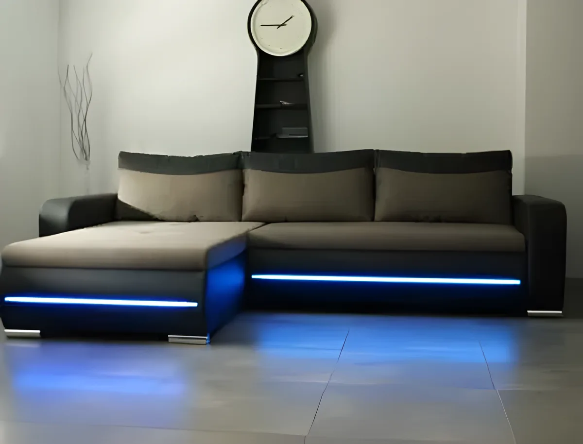 Rohová sedačka s led podsvietením